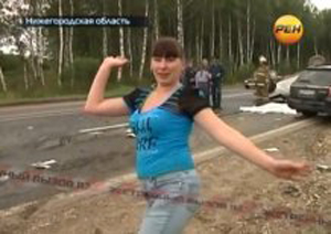 Пьяные россияне устроили ДТП и танцевали на фоне трупов