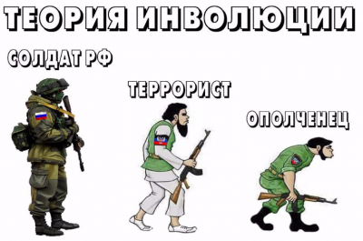 «Эволюцию» воина Путина показали меткой карикатурой