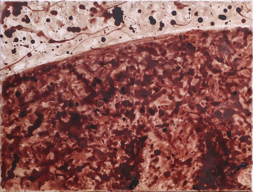 Румынская художница нарисовала картины менструальной кровью