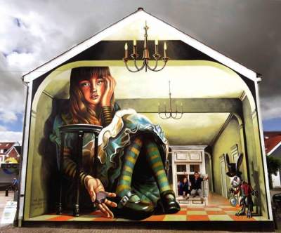 Трехмерные граффити от талантливой уличной художницы. Фото 