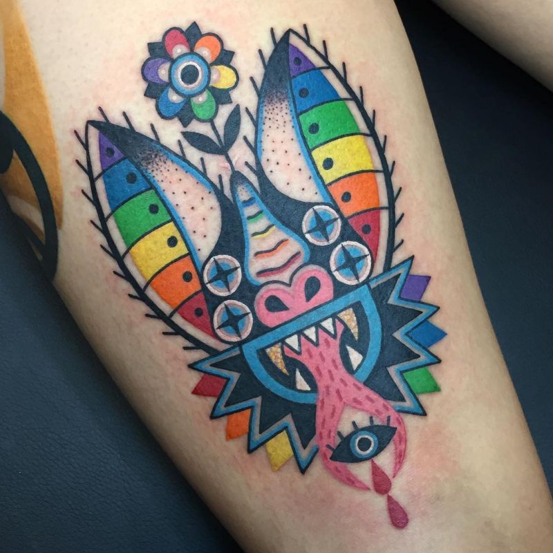 Психоделические татуировки с широким спектром цветов