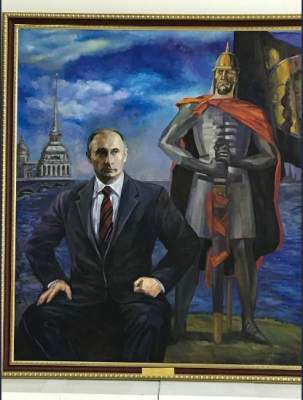 В Сети смеются над «историческими» портретами Путина и Медведева