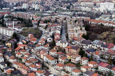 Сараево с высоты птичьего полета. Фото