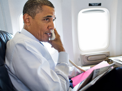 Самолёт с Обамой на борту хорошо встряхнуло в небе над США