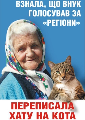 На автора билборда «Бабушка с котом» завели уголовное дело
