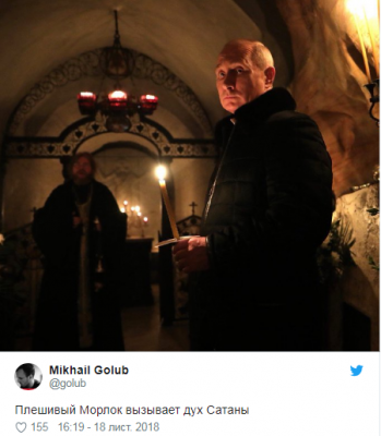 Сеть насмешил визит Путина в мужской монастырь