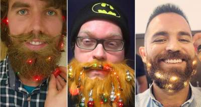 Новый тренд: создана праздничная гирлянда для бороды