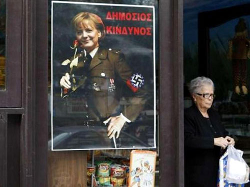 "Нет четвёртому рейху": Меркель в Афинах встретили камнями