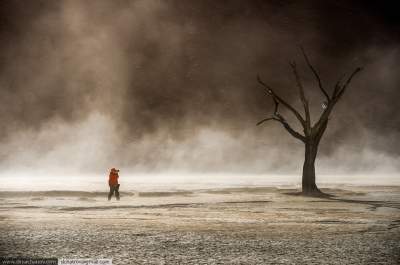 Мертвая соляная пустыня в Африке. Фото