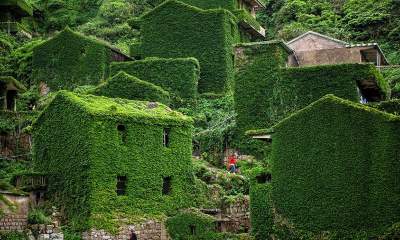 Яркие пейзажи затерянной деревни в Китае. Фото