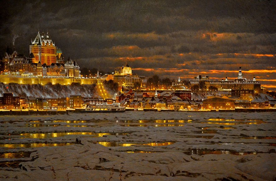 Зимние картины Ришара Савуа наполнены праздничным теплом