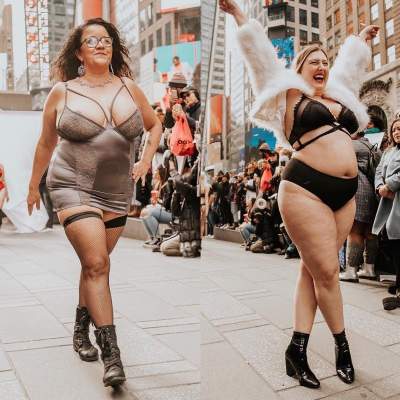 Обычные женщины устроили марш в нижнем белье на Манхэттене. ФОТО