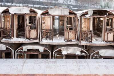 Что делают со старыми вагонами нью-йоркского метро. Фото