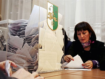 Подсчет голосов на выборах в Абхазии