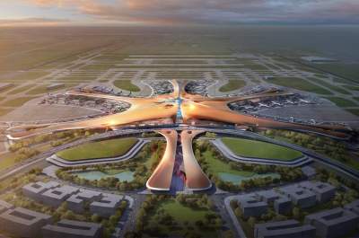 В Китае показали, как будет выглядеть самый большой в мире аэропорт. Фото