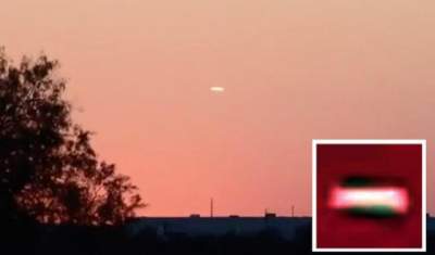 Над Техасом на закате нависло странное «НЛО»	