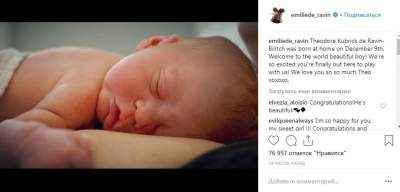 Известная голливудская актриса показала новорожденного сына