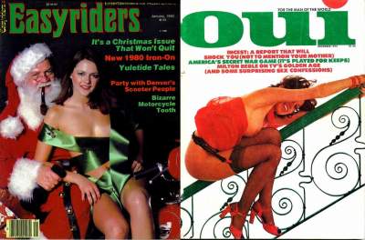 Обложки новогодних номеров старых мужских журналов. Фото