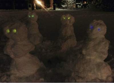 Так выглядят самые злобные снеговики. Фото