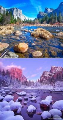Как зима меняет живописные места разных уголков планеты. Фото