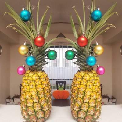 Тропический Новый год: забавные способы заменить елку ананасом 