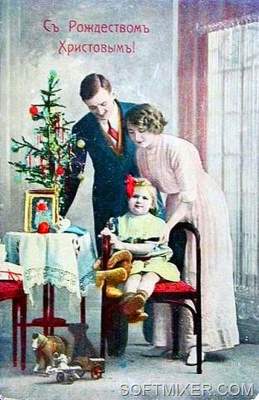 Старинные рождественские открытки, популярные в прошлом. Фото