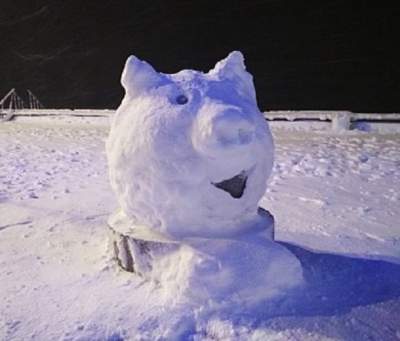 Украинцы повеселили забавными «снеговиками»