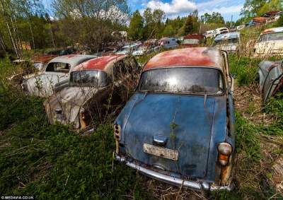 Прогулка по шведскому кладбищу автомобилей. Фото	