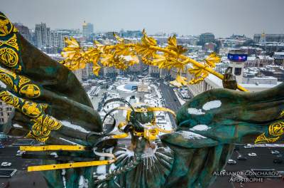 Заснеженный Киев в ярких снимках. Фото