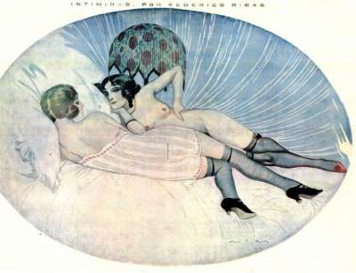 Пикантные иллюстрации к испанским журналам 1900-х годов. Фото