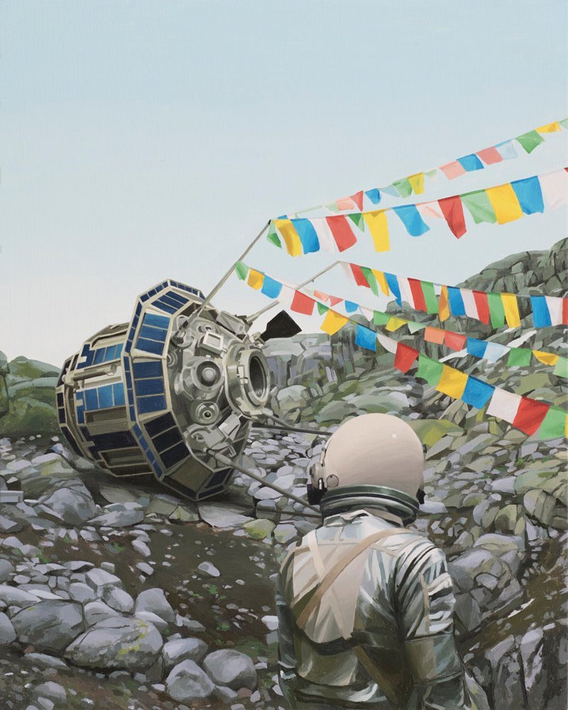 Поп-сюрреализм: блуждания одинокого астронавта на обломках цивилизации. ФОТО