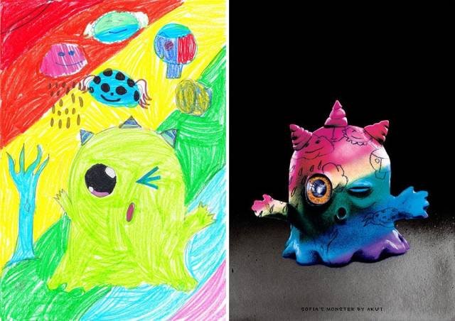 Профессиональные иллюстраторы перерисовывают детские рисунки