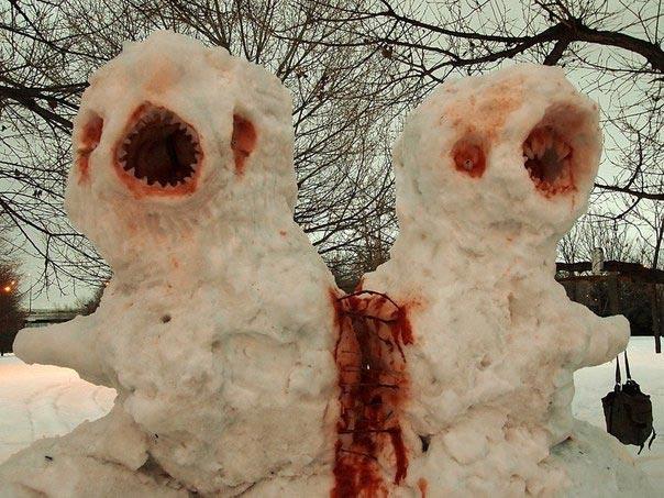 Жуткие снеговики из самых страшных кошмаров (ФОТО)