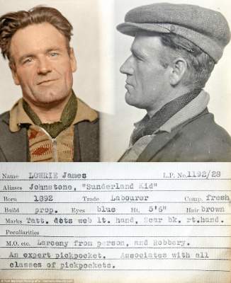 Раскрашенные снимки британских преступников прошлого века. Фото