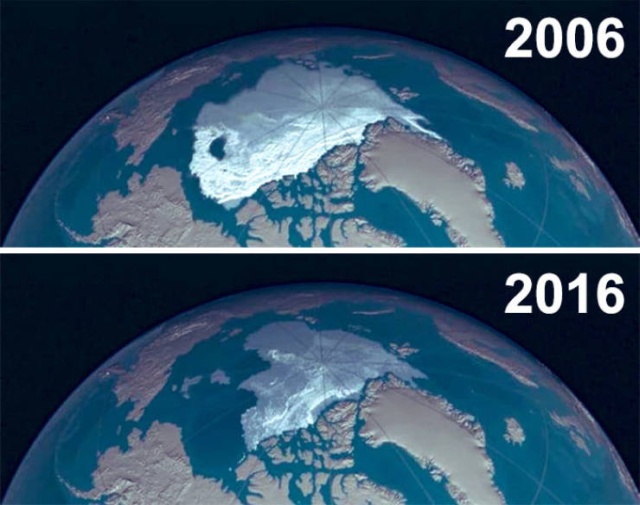 Климатические изменения от экологических организаций в стиле 10YearChallenge