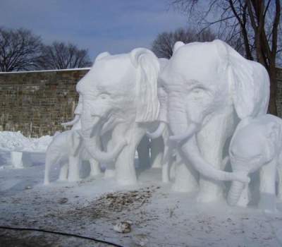 Зимняя сказка: потрясающие снежные шедевры. Фото
