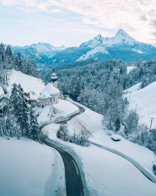 Зимняя Австрия в необычных пейзажах. Фото