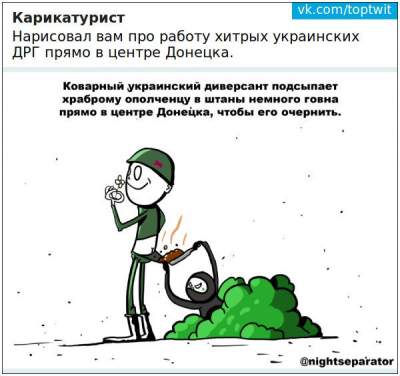 «Работу» украинских диверсантов высмеяли карикатурой