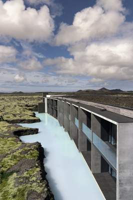 Уникальный отель, построенный на берегу Голубой лагуны в Исландии. Фото