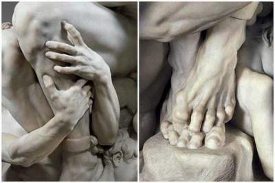 Мраморные скульптуры, похожие на живых людей. Фото