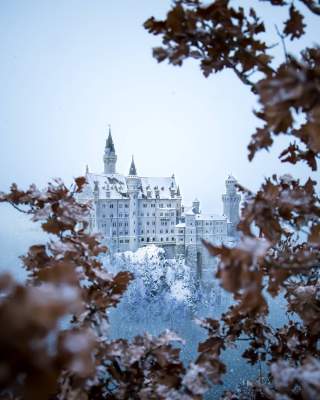 Зимняя Германия в холодных тонах. Фото