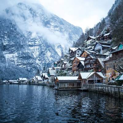 Зимняя Германия в холодных тонах. Фото