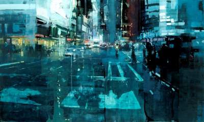Мегаполисы в ярких картинах Джереми Манна. Фото
