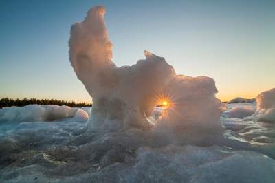 Так выглядит замерзшее Белое море. Фото