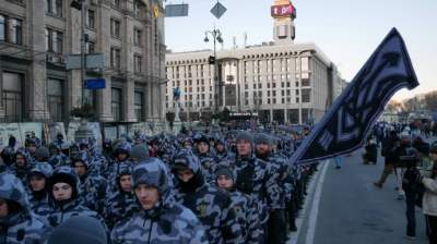 В Киеве Нацкорпус требовал наказать "воров военного бюджета". Фото