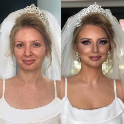 Свадебный макияж: невероятные перевоплощения девушек. Фото