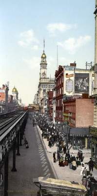 Цветные снимки Нью-Йорка 1900 года. Фото