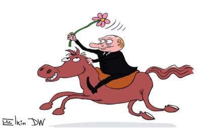 Путина на коне высмеяли свежей карикатурой