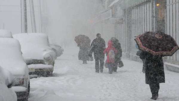 В среду Украину накроют сильные снегопады
