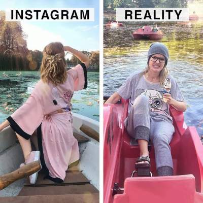 Идеальные снимки из социальных сетей сравнили с реальностью. Фото